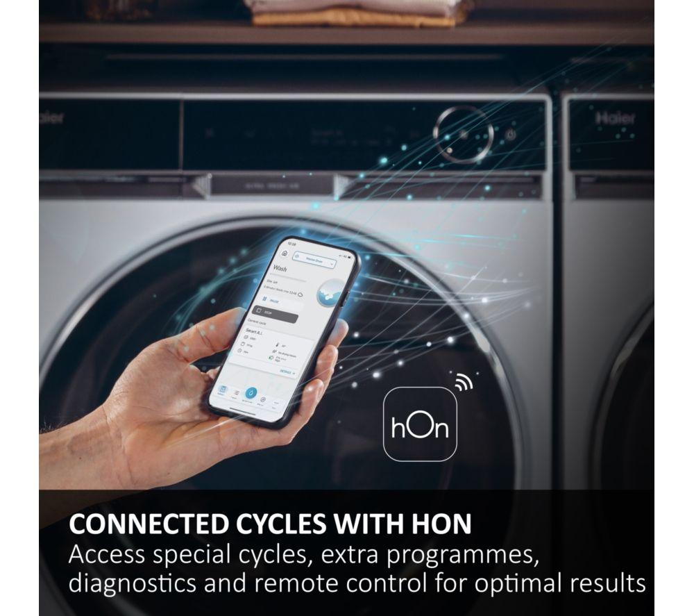 HAIER X Series 7 HW120-B14367U-UK WiFi-enabled 12 kg 1400 Spin Washing Machine - White image number 42 of 57