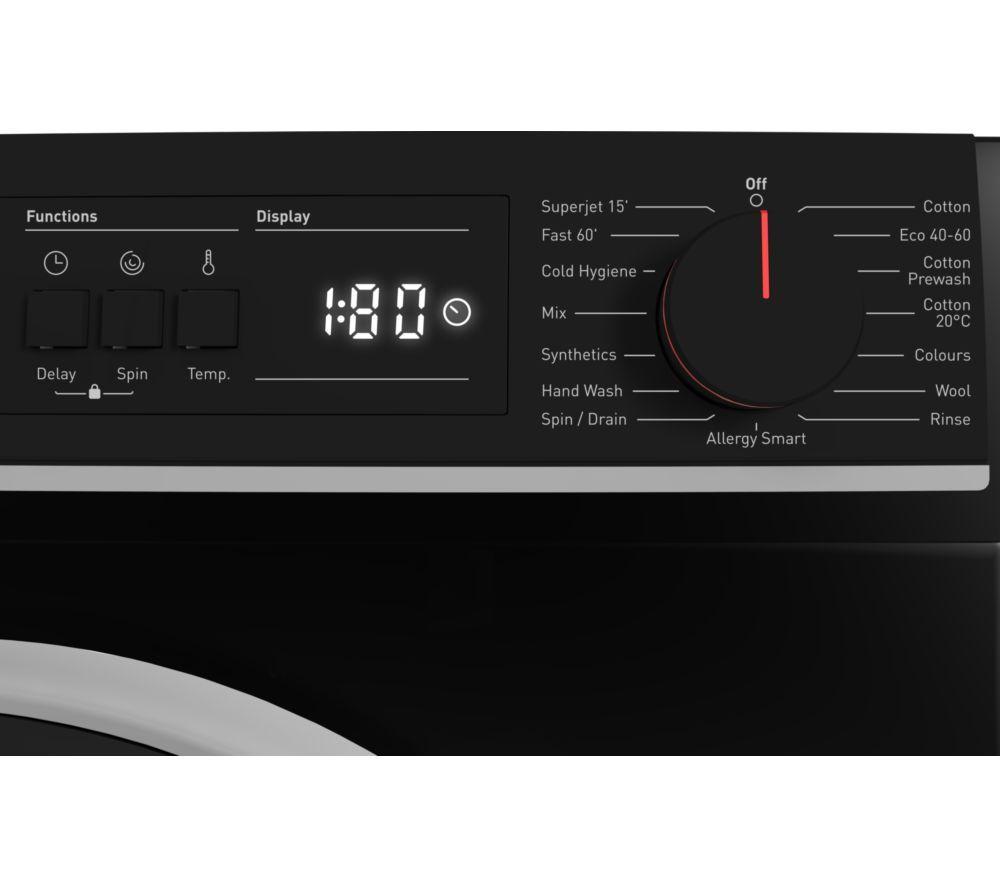 SHARP ES-NFA814BBNA-EN 8 kg 1400 Spin Washing Machine - Black image number 11 of 12