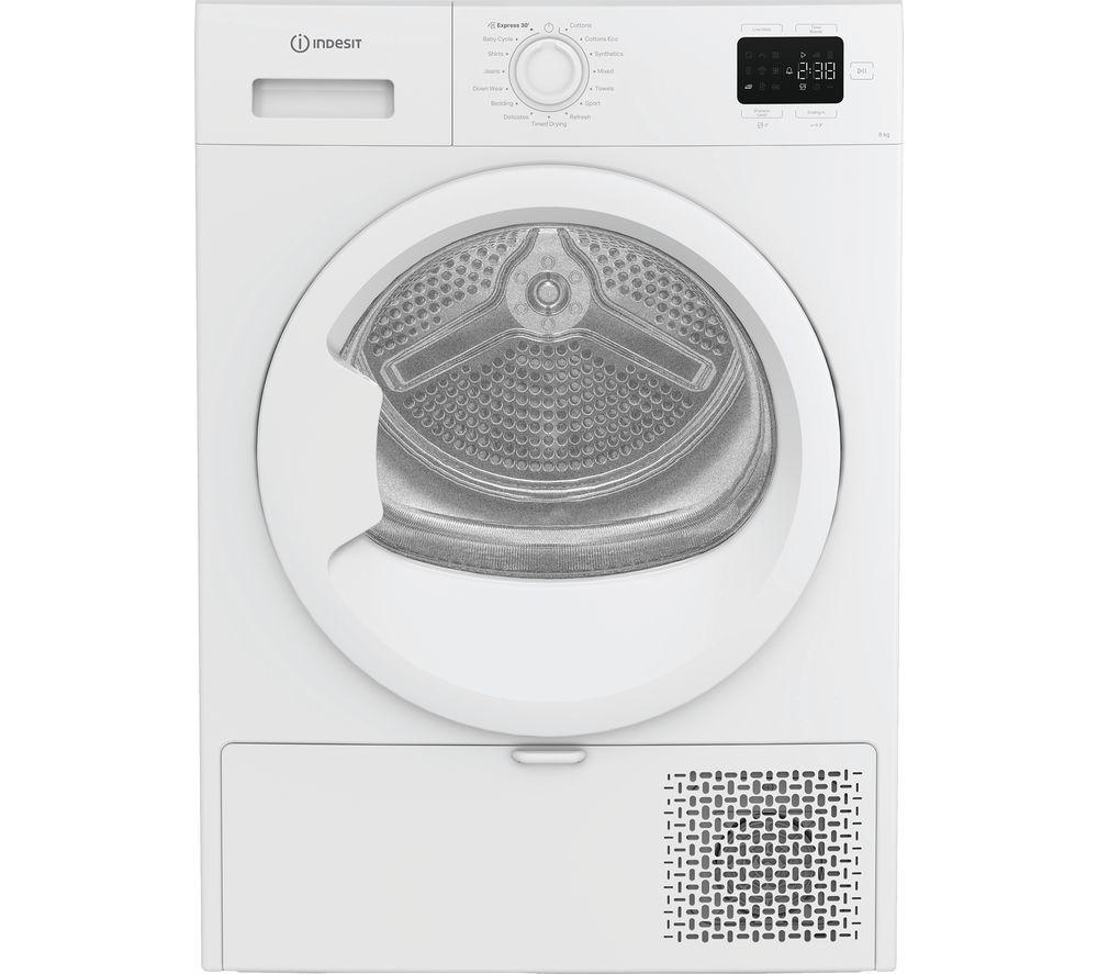 INDESIT C YSD 83D WW UK 8 kg Heat Pump Tumble Dryer – White, White