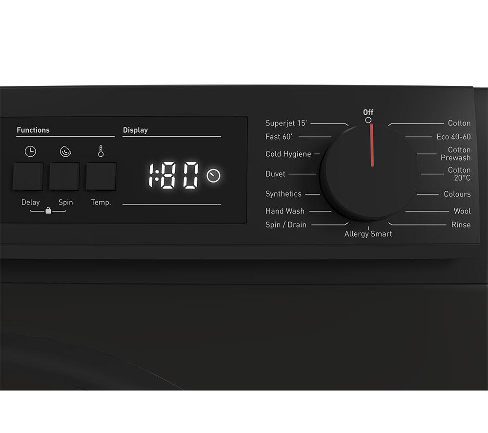 SHARP ES-NFA014BM1NA-EN 10 kg 1400 Spin Washing Machine - Matte Black image number 8 of 12