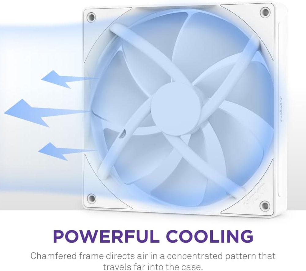 NZXT F140P Static Pressure 140 mm PWM Fan - Single, White image number 6 of 7