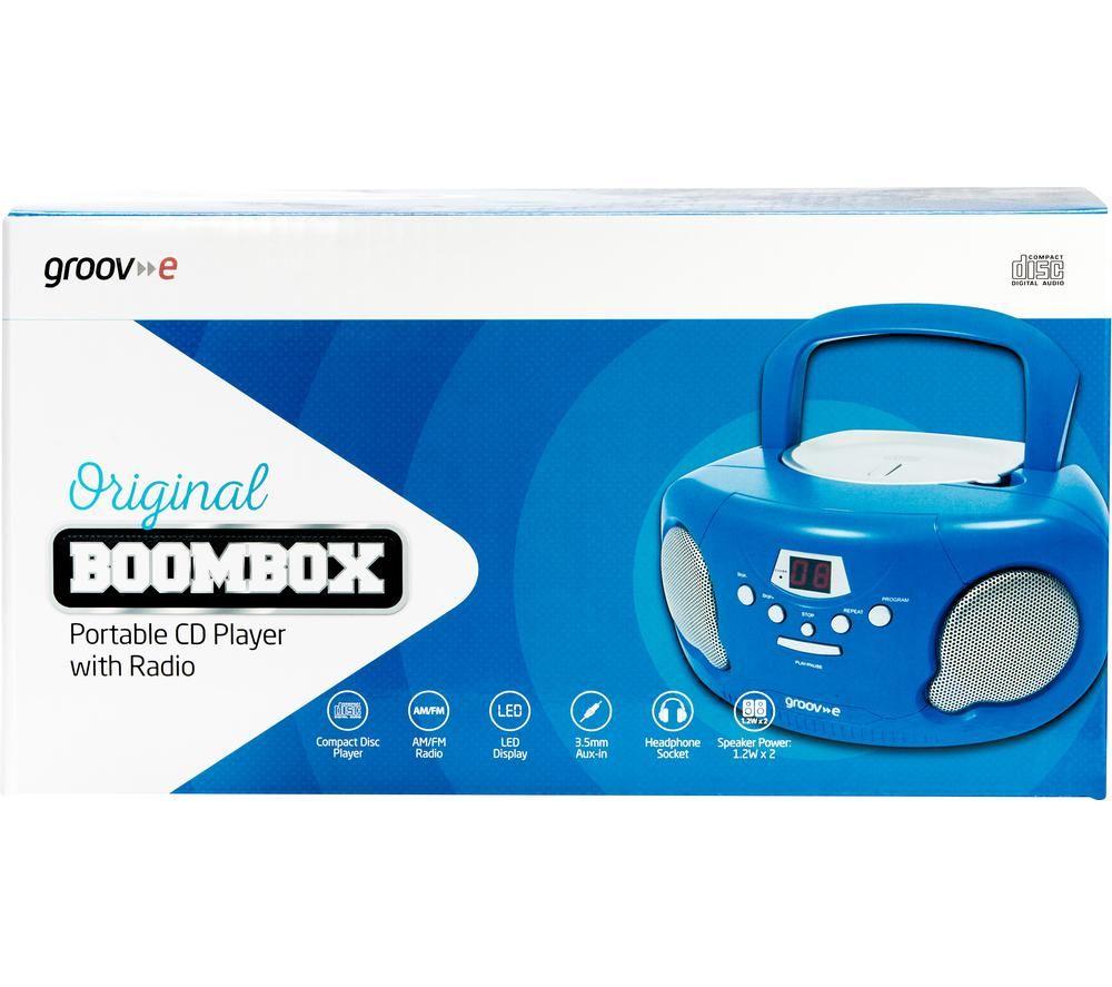 GROOV-E GVPS733CD10/BE Portable FM/AM Boombox & Children's Stories CD - Blue image number 5 of 7