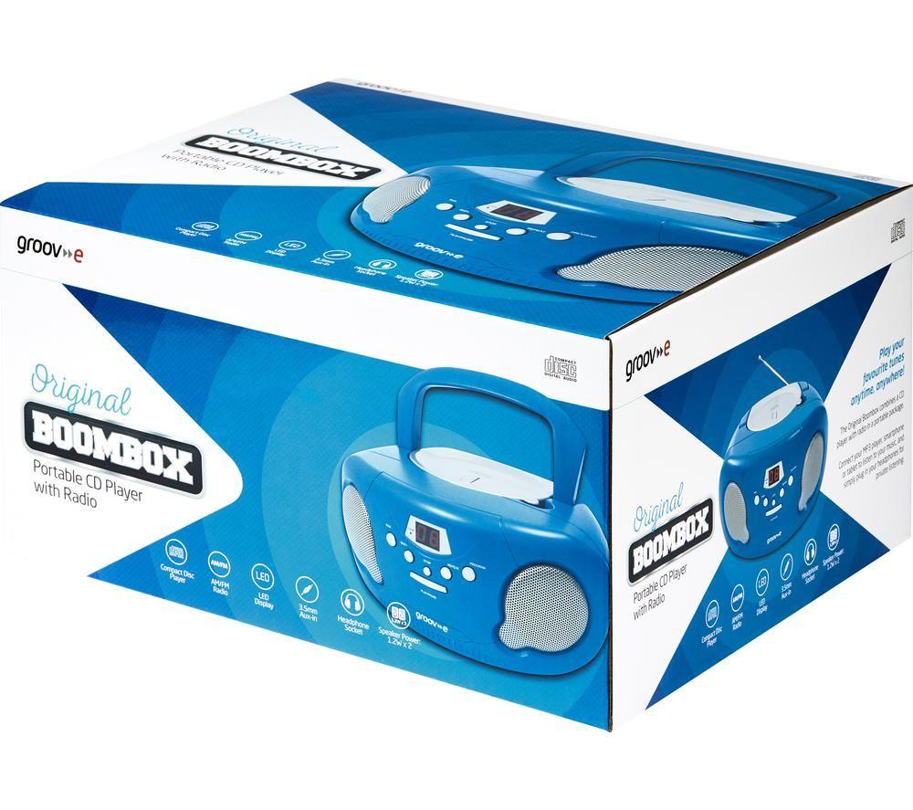 GROOV-E GVPS733CD10/BE Portable FM/AM Boombox & Children's Stories CD - Blue image number 6 of 7