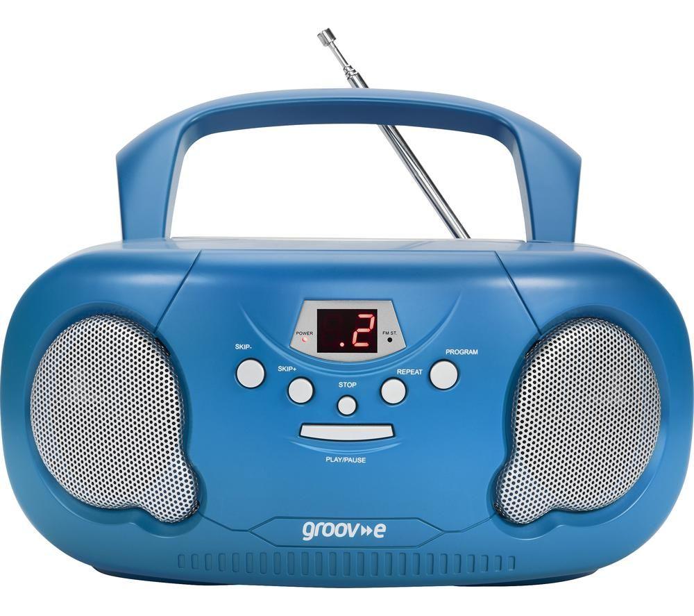 GROOV-E GVPS733CD10/BE Portable FM/AM Boombox & Children's Stories CD - Blue image number 7 of 7