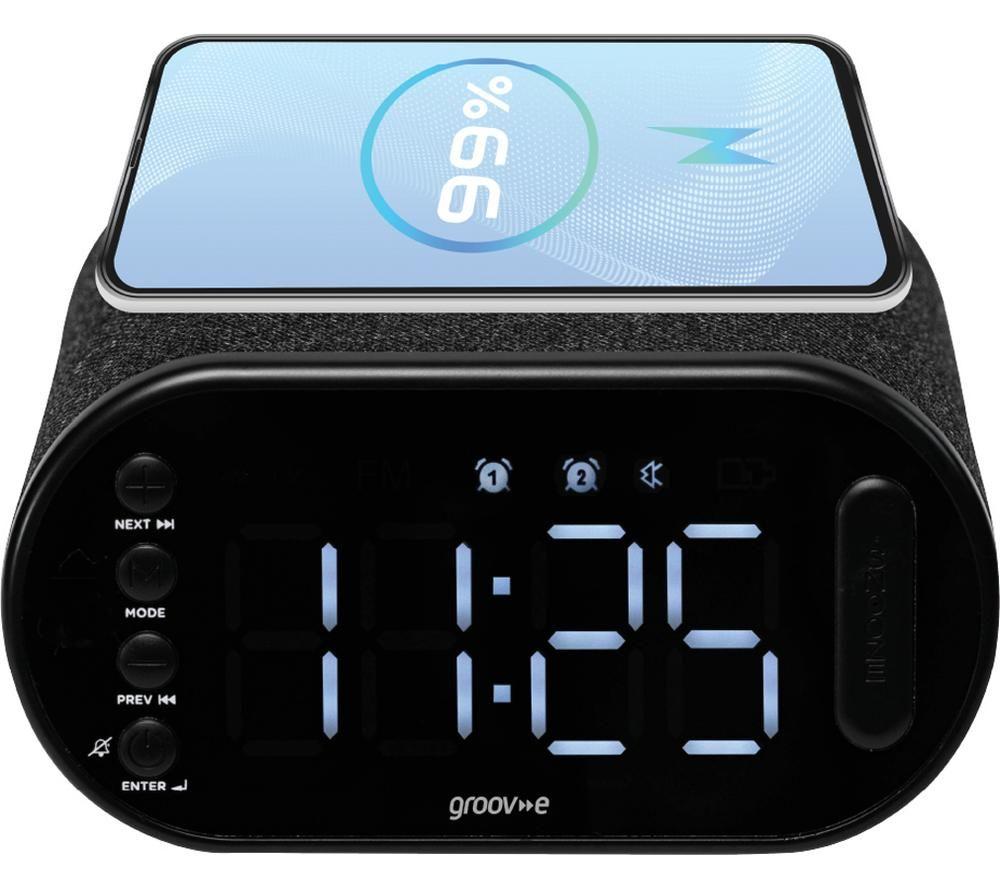 GROOV-E Atlas II GVCR06BK FM Bluetooth Clock Radio - Black image number 2 of 6