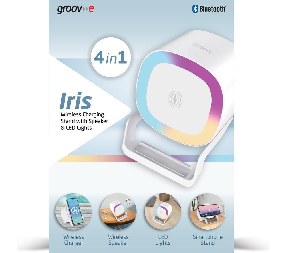 GROOV-E Iris Wireless Charging Pad with Bluetooth Speaker image number 2 of 3