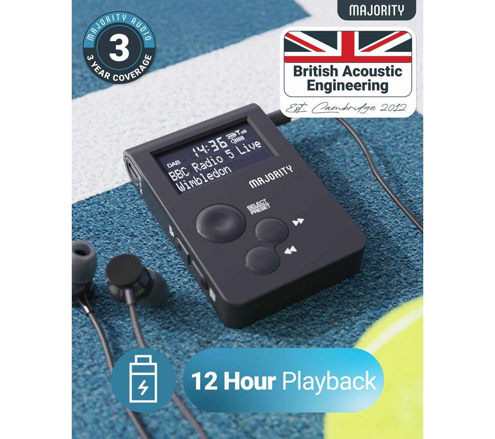 MAJORITY Petersfield Go Portable DAB+/FM Radio - Black image number 3 of 8
