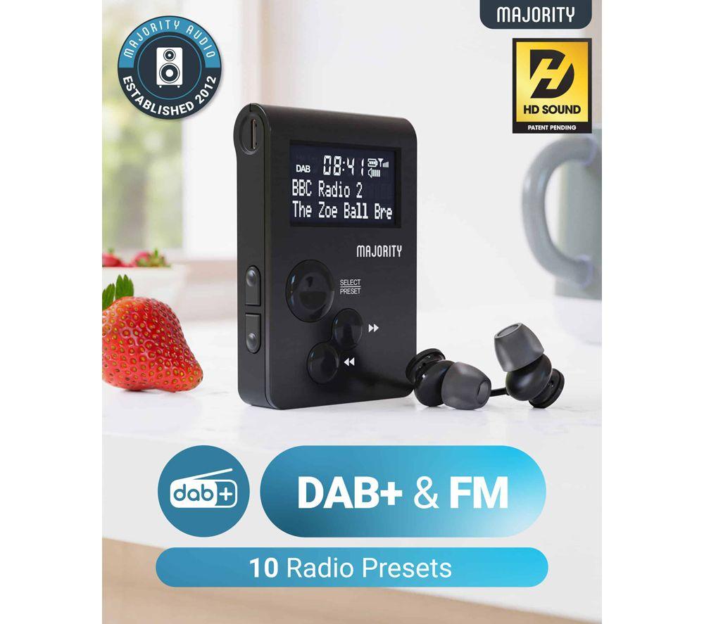 MAJORITY Petersfield Go Portable DAB+/FM Radio - Black image number 4 of 8