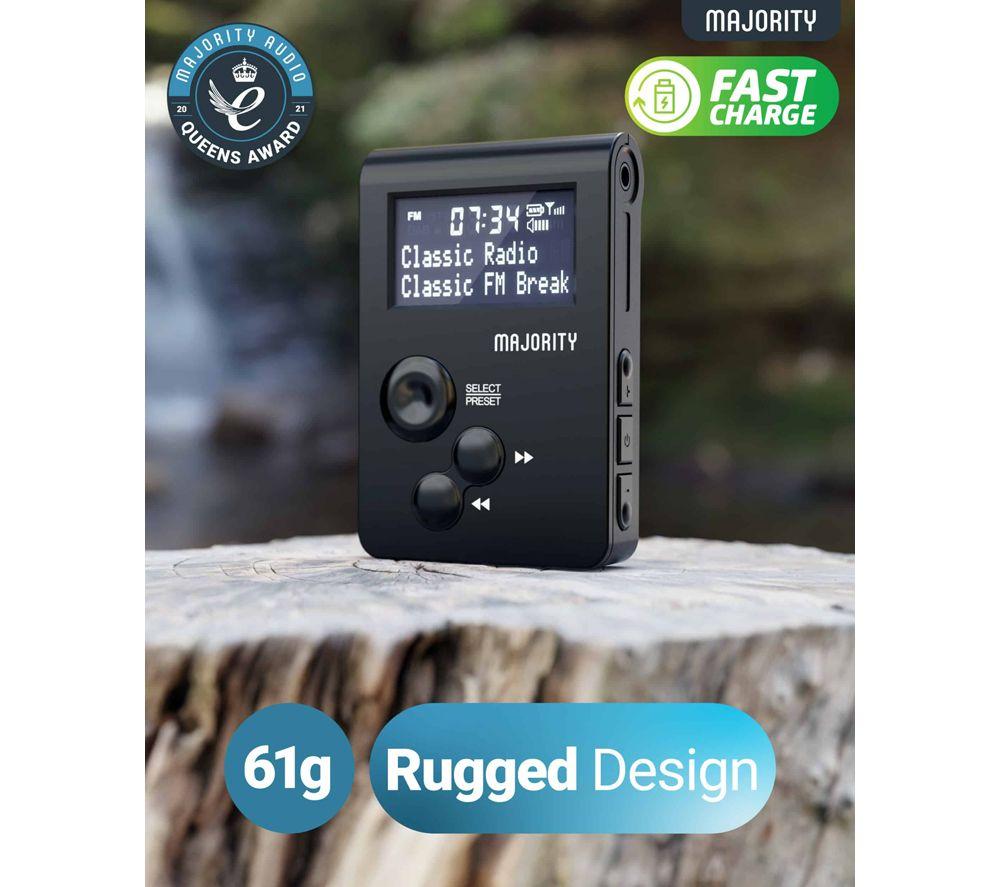 MAJORITY Petersfield Go Portable DAB+/FM Radio - Black image number 7 of 8