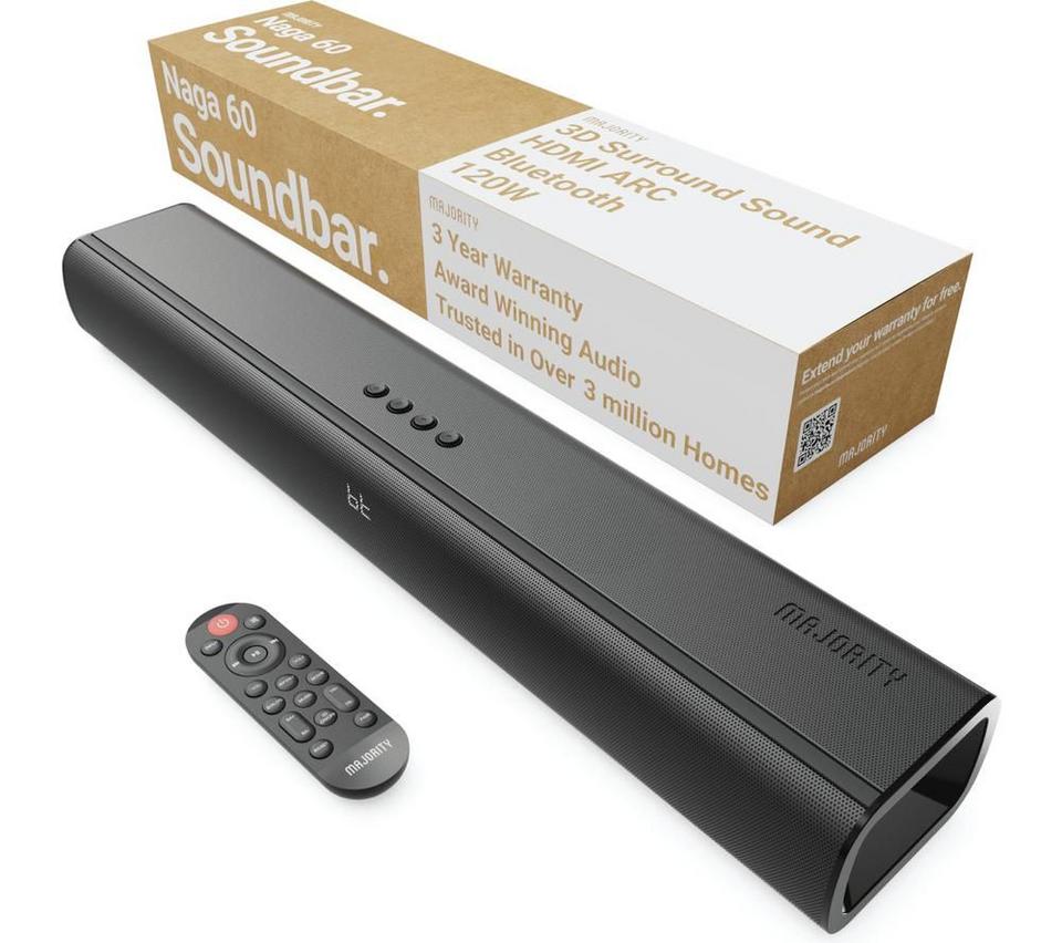MAJORITY Naga 60 2.1 Wireless Sound Bar