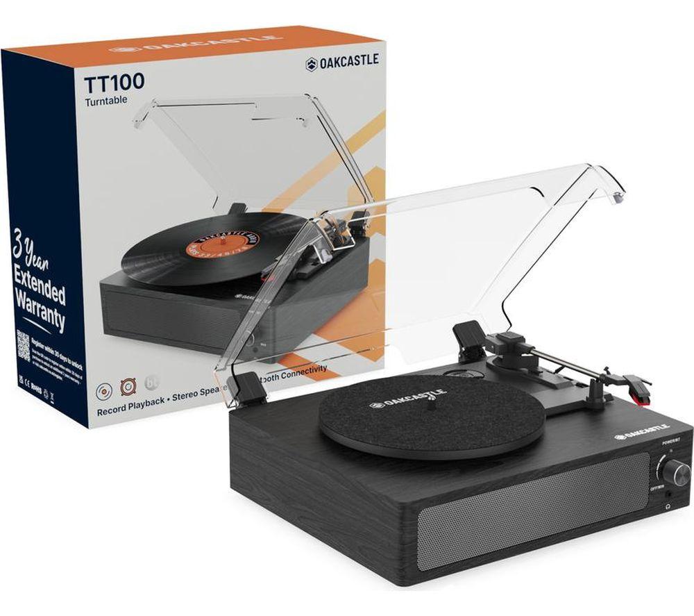 OAKCASTLE TT100 Belt Drive Bluetooth Turntable - Black image number 2 of 5