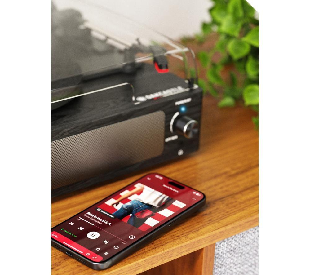 OAKCASTLE TT100 Belt Drive Bluetooth Turntable - Black image number 3 of 5