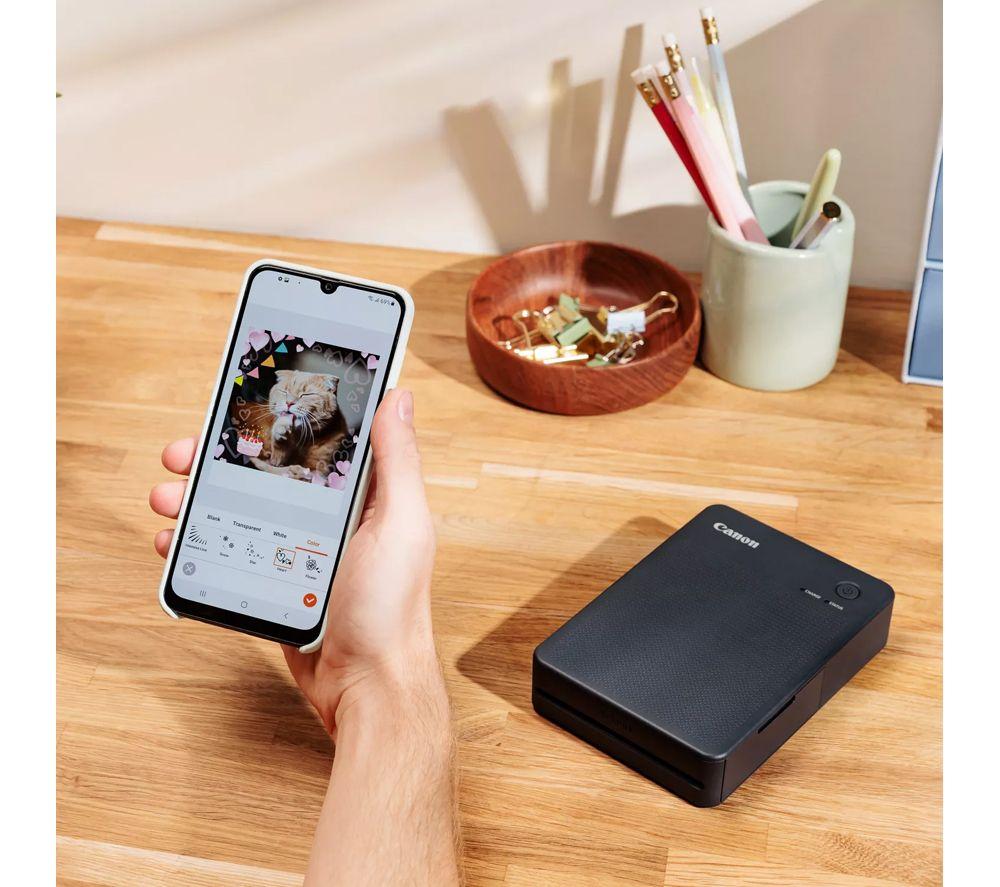 CANON SELPHY QX20 Portable Colour Photo Wireless Printer & XC-60L 54 x 85 mm Photo Paper & Ink Set - Dark Grey, 60 Sheets image number 5 of 7