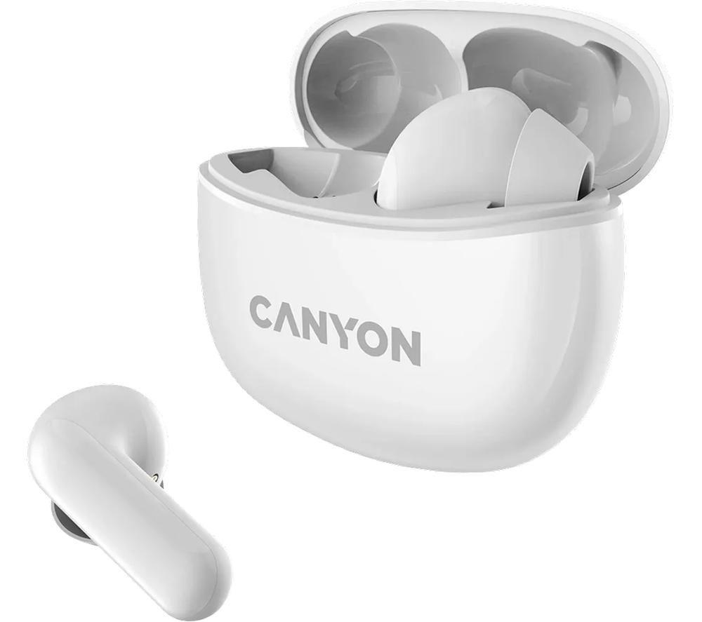CANYON CNS-TWS5W Wireless Bluetooth Earbuds - White image number 3 of 6