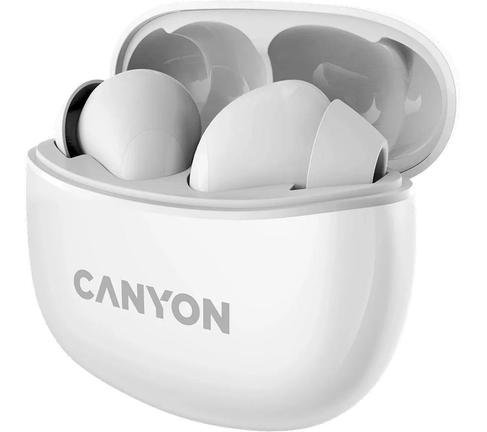 CANYON CNS-TWS5W Wireless Bluetooth Earbuds - White image number 4 of 6