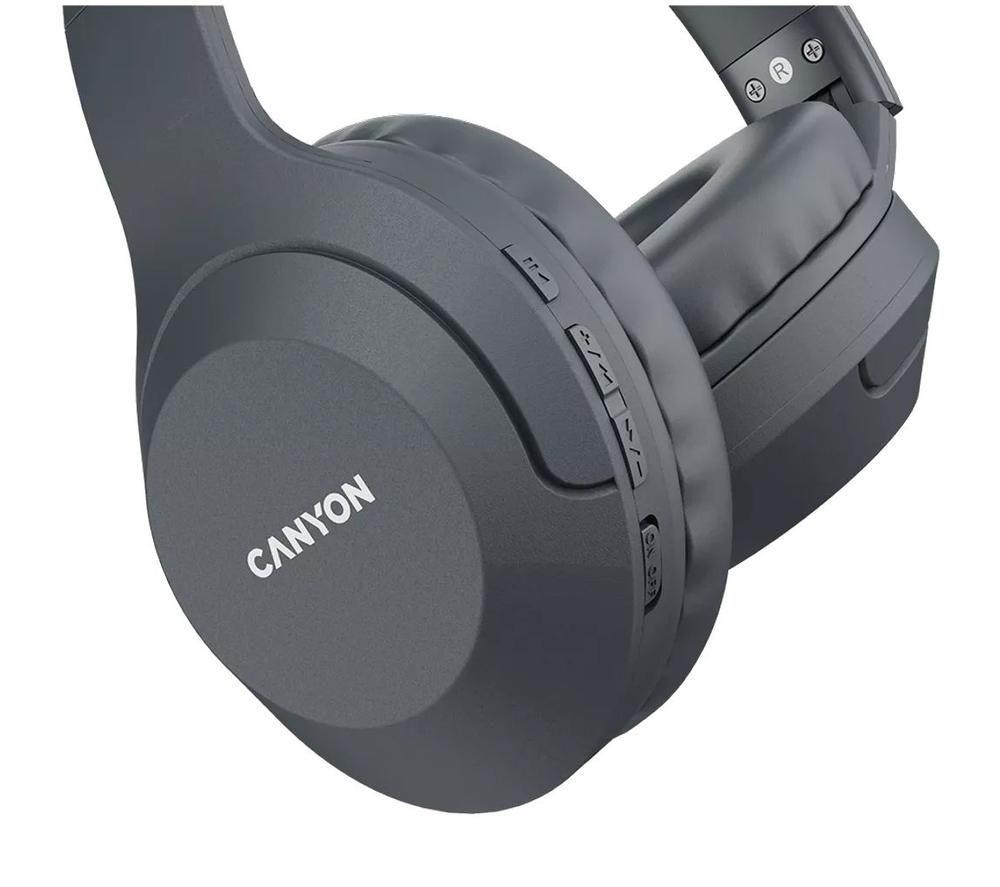 CANYON BTHS-3 Wireless Bluetooth Headphones - Dark Grey image number 3 of 5