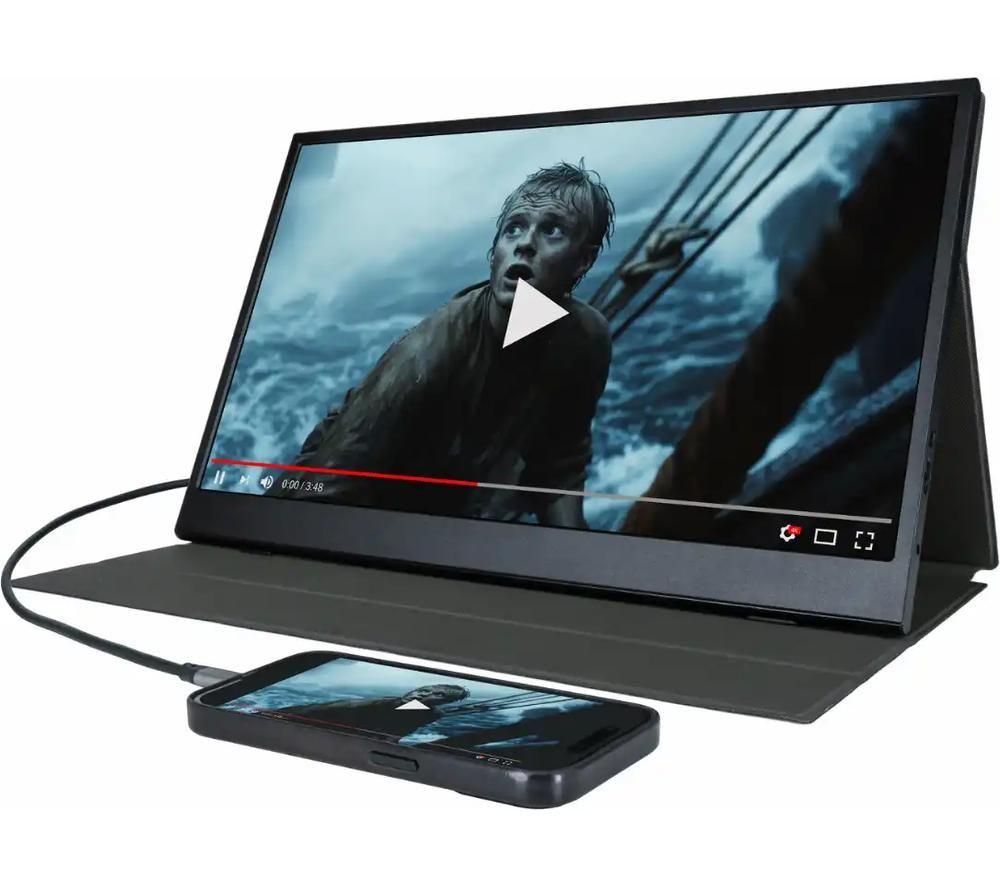 DENVER PMO-15602 Full HD 15.6" TFT LCD Portable Monitor - Dark Grey image number 7 of 7