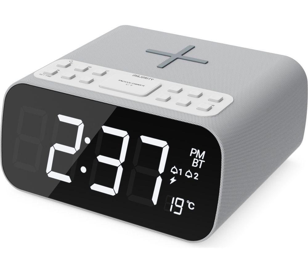Majority Darwin Fm Bluetooth Clock Radio - White, White