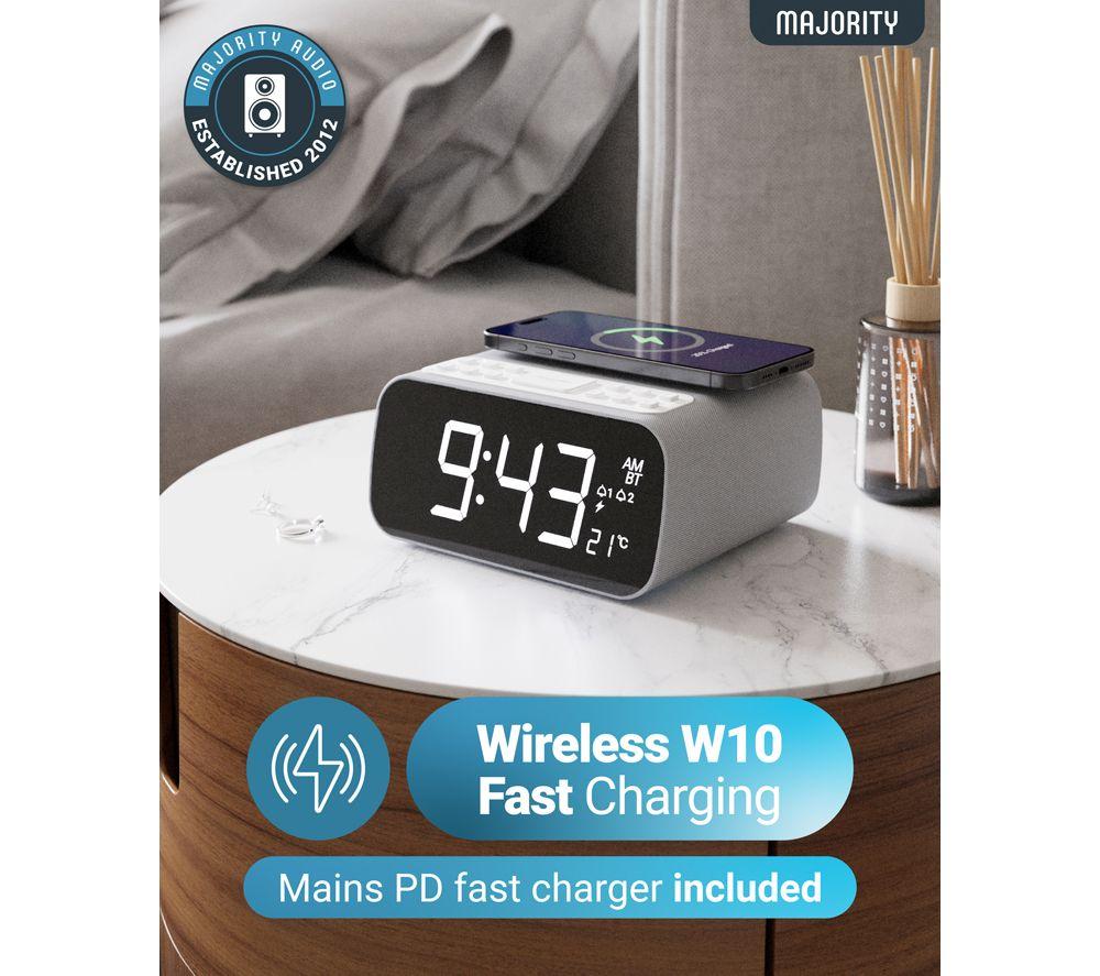MAJORITY Darwin FM Bluetooth Clock Radio - White image number 4 of 7