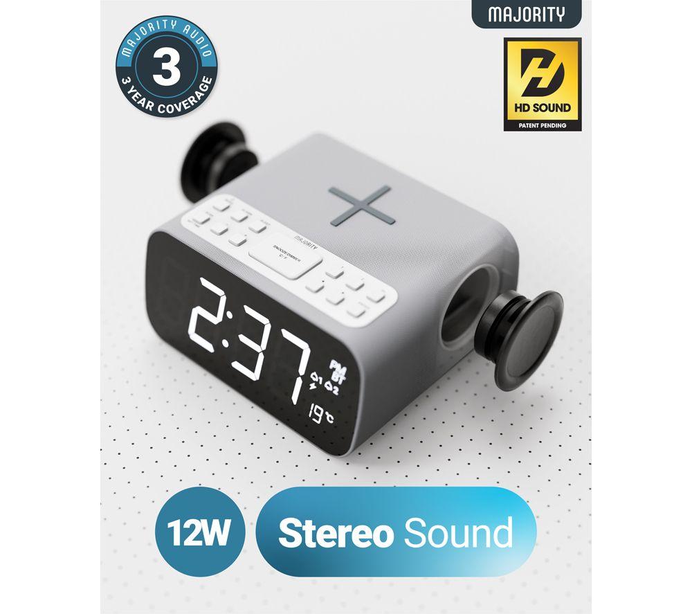 MAJORITY Darwin FM Bluetooth Clock Radio - White image number 5 of 7
