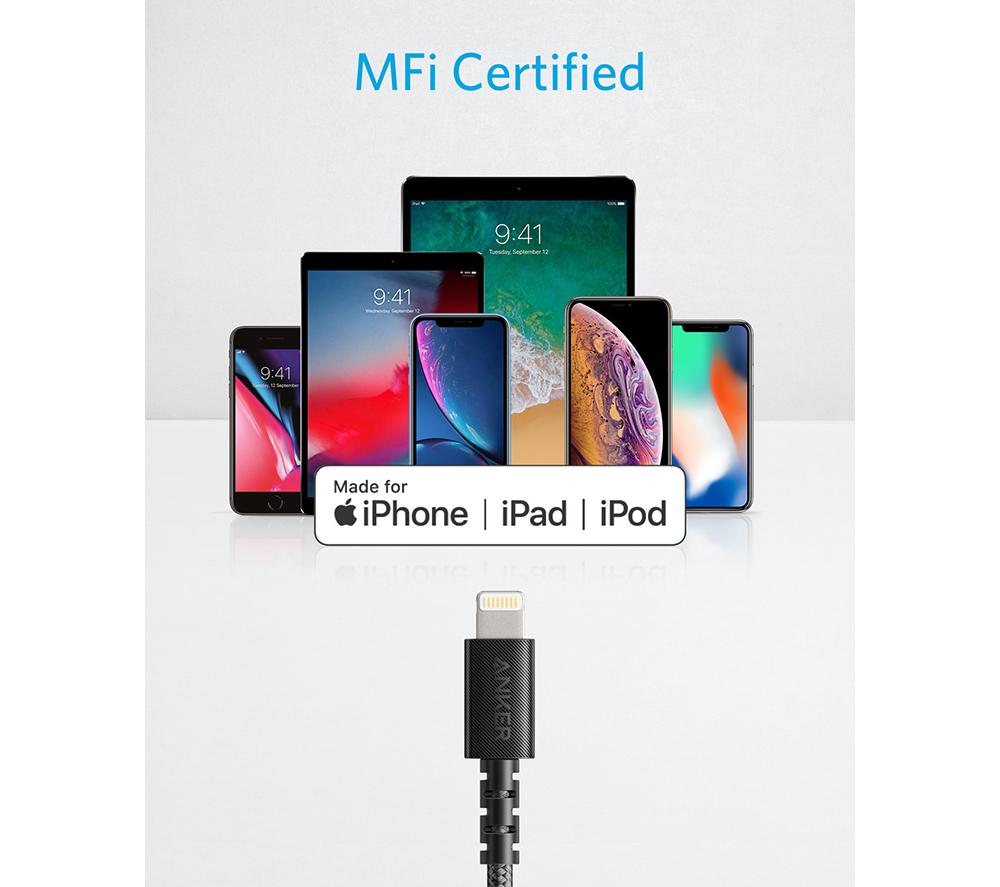 ANKER PowerLine USB-A to Lightning Cable - 0.9 m, Black image number 6 of 6