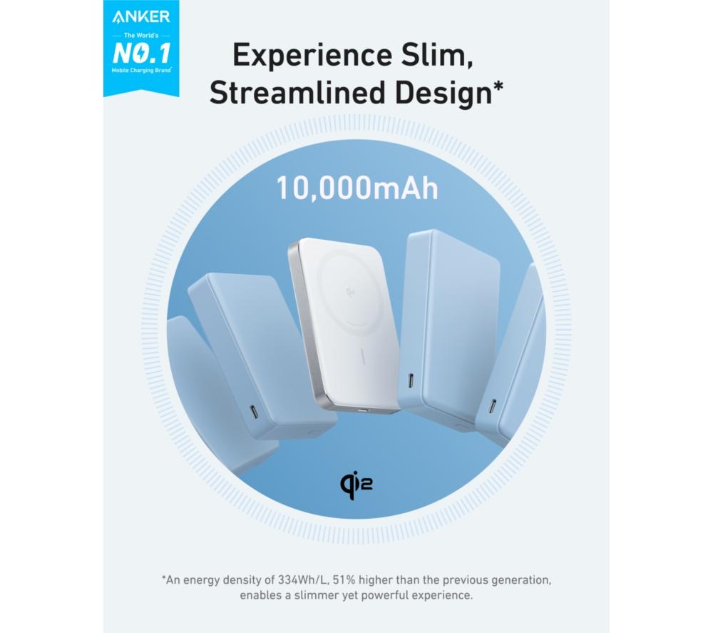 Buy ANKER MagGo 10,000 mAh Portable Power Bank - White | Currys