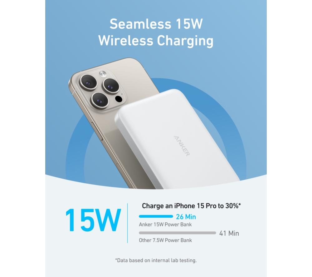 Buy ANKER MagGo 10,000 mAh Portable Power Bank - White | Currys