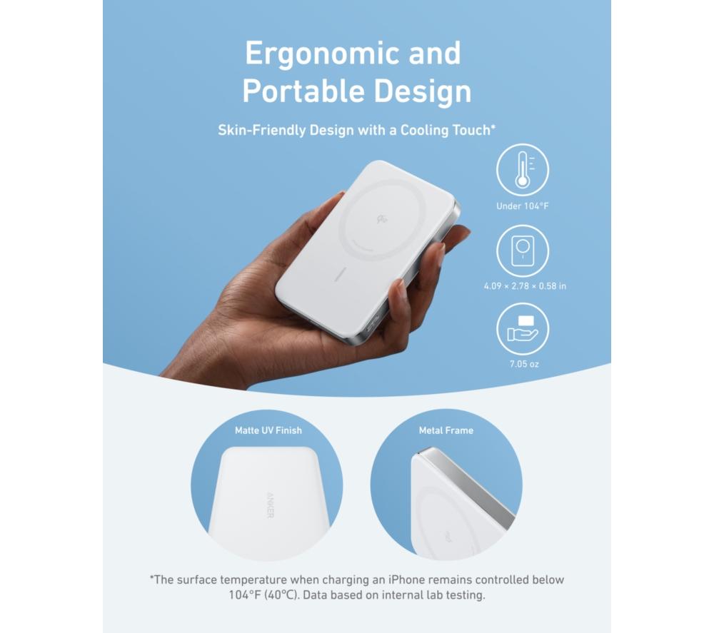 Buy ANKER MagGo 10,000 mAh Portable Power Bank - White | Currys