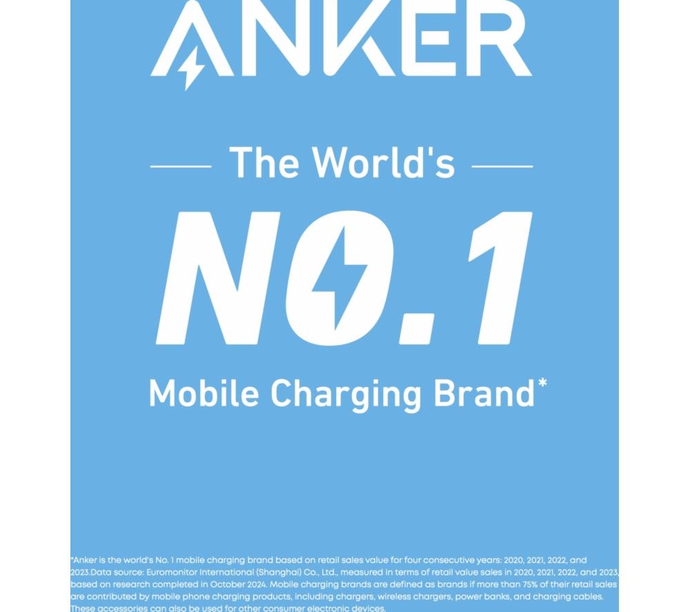 ANKER Nano 10000 mAh 30 W Portable Power Bank - Black image number 2 of 7