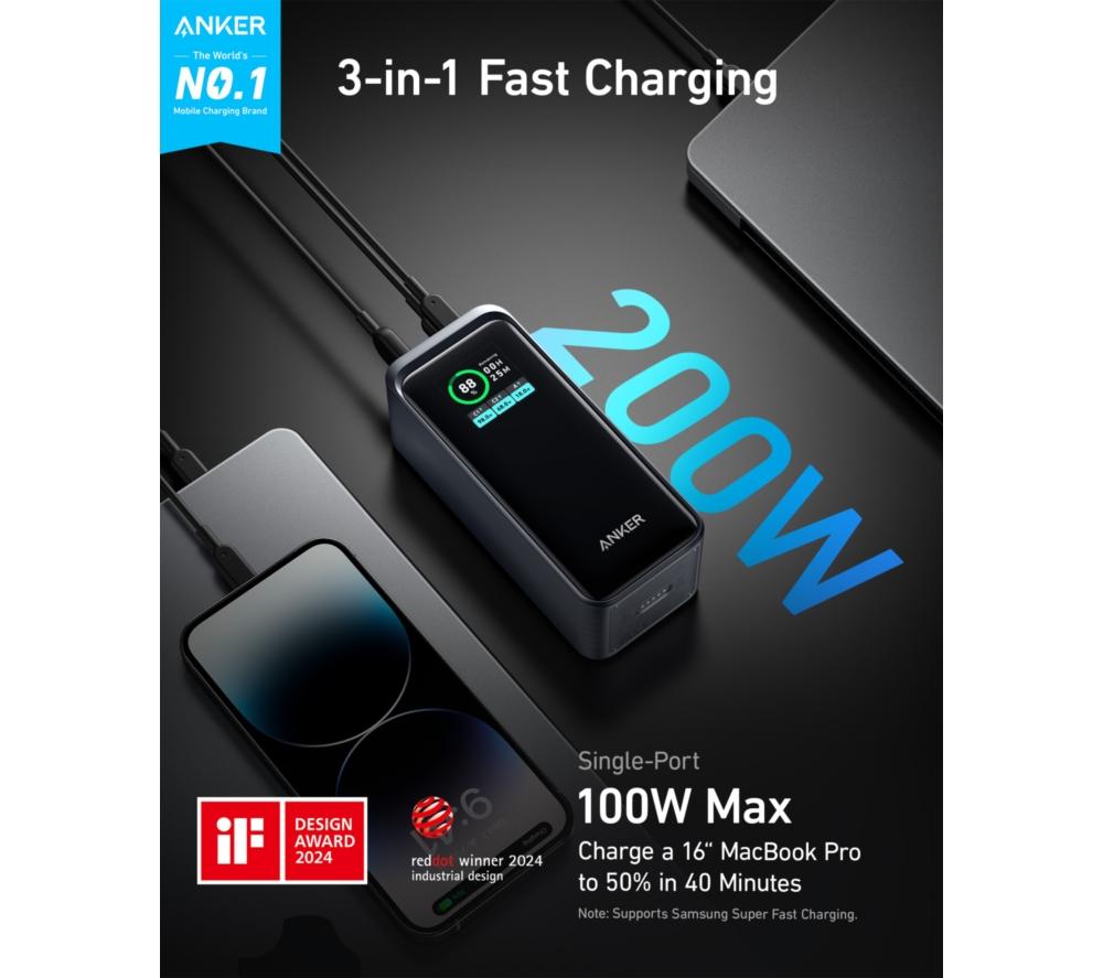 Buy ANKER Prime 20000 mAh Portable Power Bank - Black | Currys
