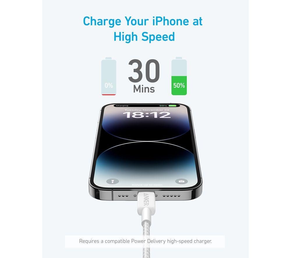 ANKER USB Type-C to Lightning Cable - 0.9 m, White image number 3 of 5