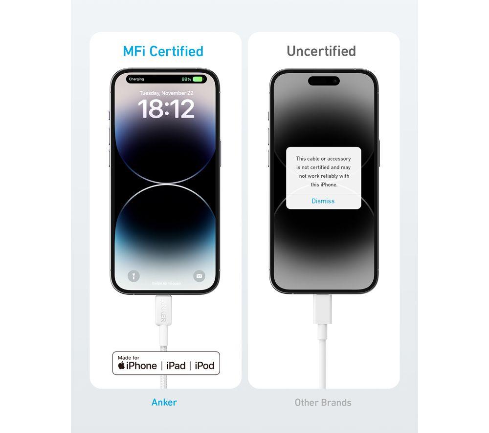 ANKER USB Type-C to Lightning Cable - 0.9 m, White image number 4 of 5