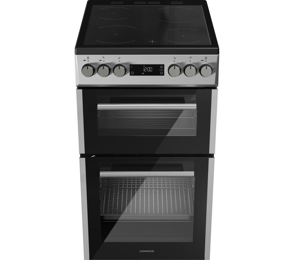 KENWOOD KDC50S25 50 cm Electric Ceramic Cooker – Silver, Silver/Grey