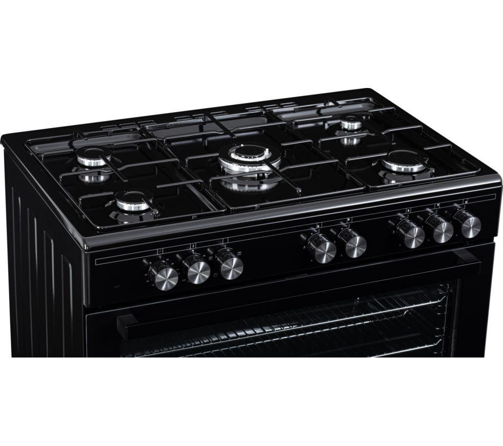LOGIK LFTG90B25 90 cm Dual Fuel Range Cooker - Black image number 2 of 6