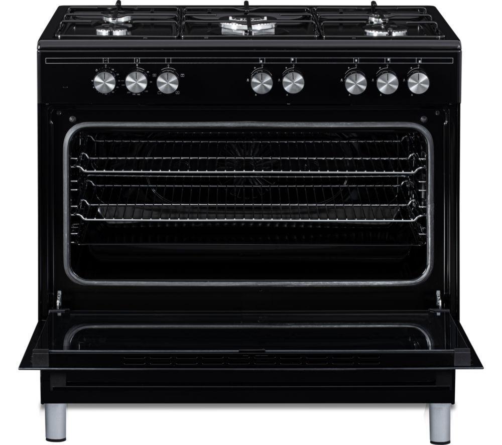 LOGIK LFTG90B25 90 cm Dual Fuel Range Cooker - Black image number 6 of 6