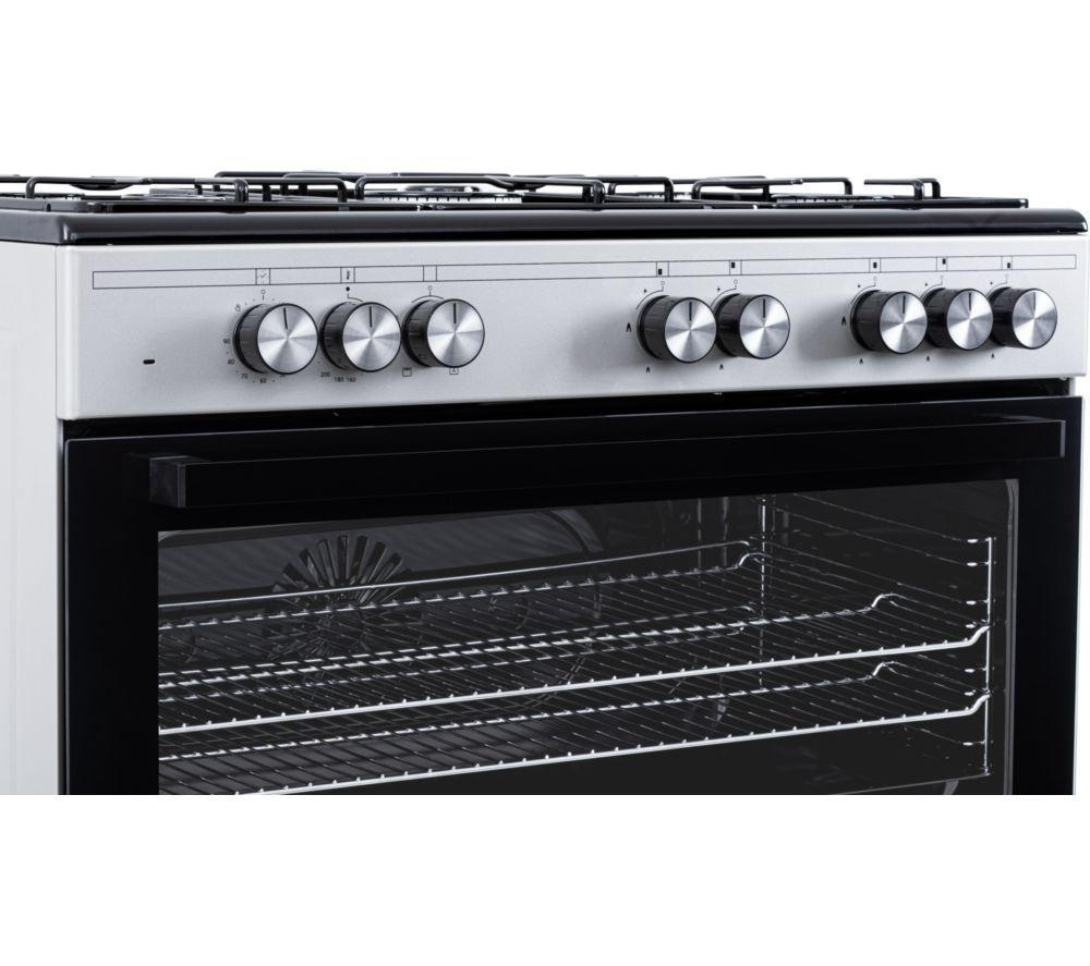 LOGIK LFTG90S25 90 cm Dual Fuel Range Cooker - Stainless Steel & Black image number 6 of 6
