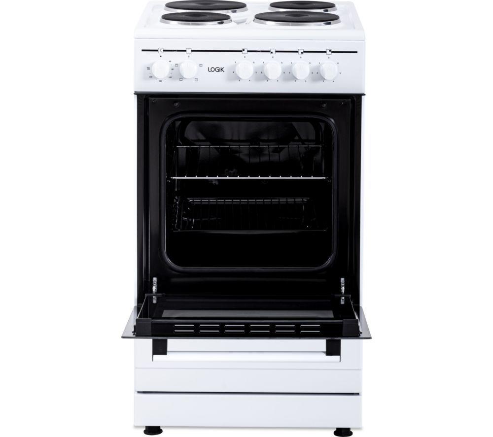 LOGIK LFSE50W25 50 cm Electric Solid Plate Cooker - White image number 5 of 6