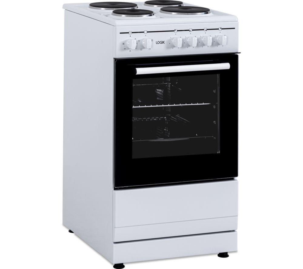 LOGIK LFSE50W25 50 cm Electric Solid Plate Cooker - White image number 6 of 6