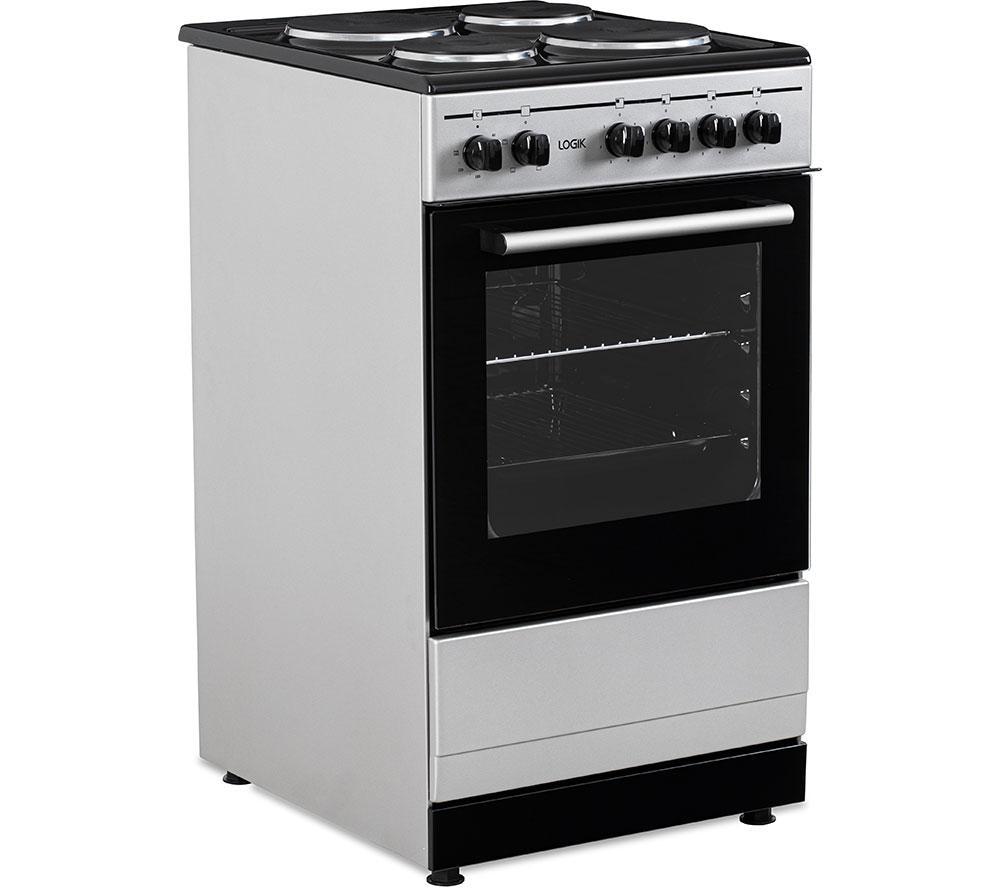 LOGIK LFSE50S25 50 cm Electric Solid Plate Cooker - Silver