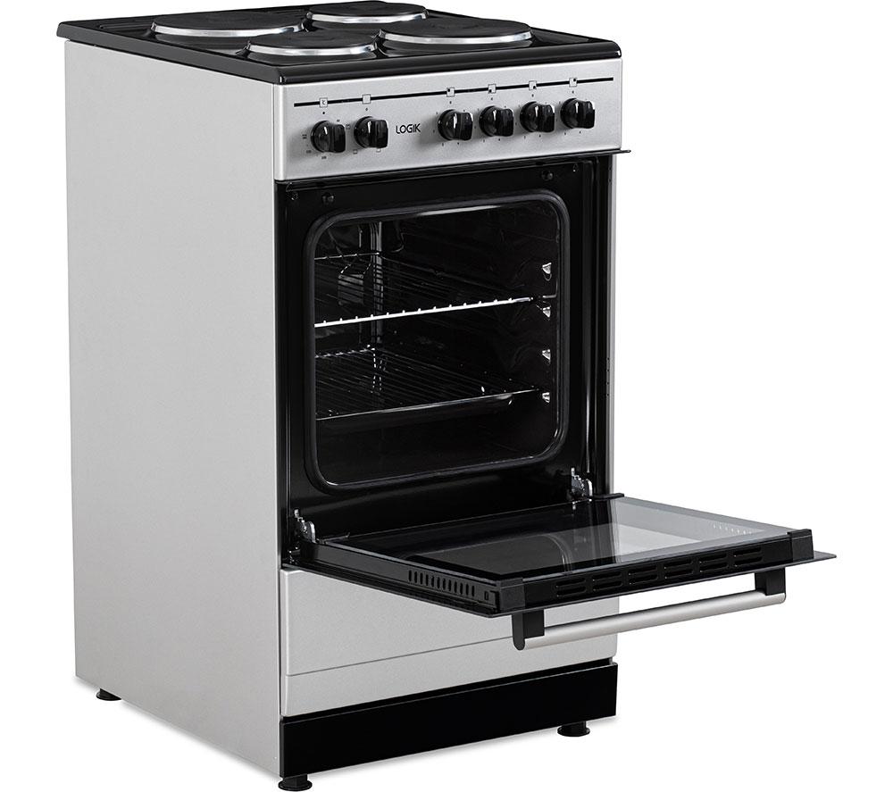 LOGIK LFSE50S25 50 cm Electric Solid Plate Cooker - Silver image number 2 of 6