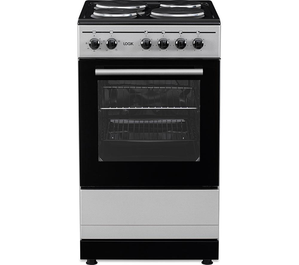 LOGIK LFSE50S25 50 cm Electric Solid Plate Cooker - Silver image number 3 of 6