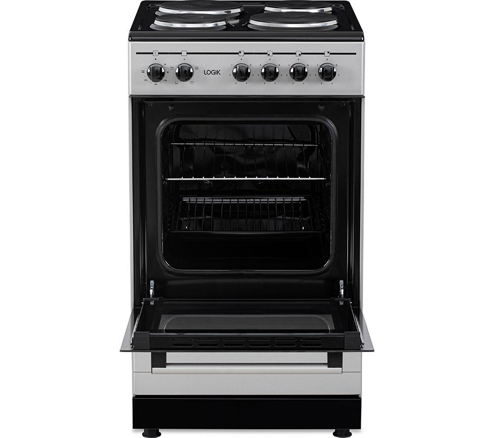LOGIK LFSE50S25 50 cm Electric Solid Plate Cooker - Silver image number 4 of 6