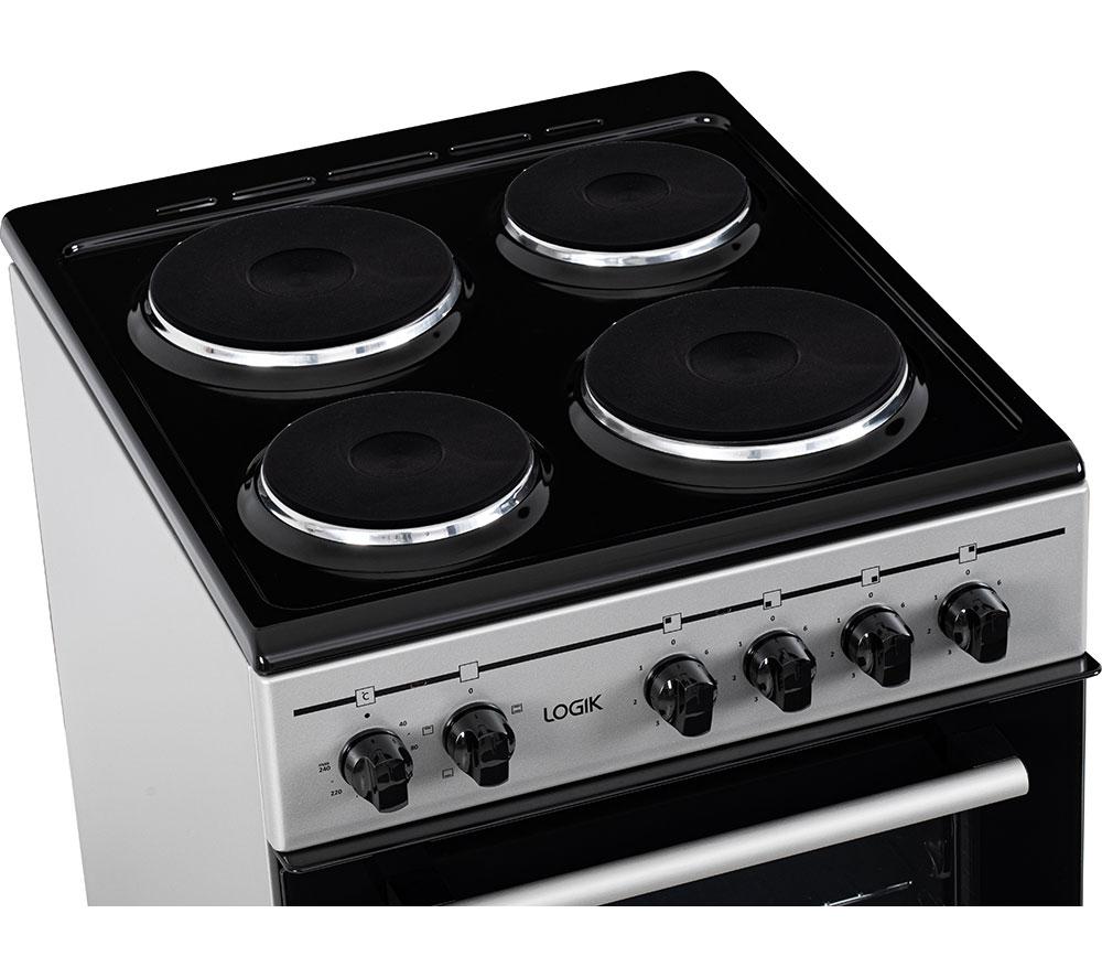 LOGIK LFSE50S25 50 cm Electric Solid Plate Cooker - Silver image number 6 of 6
