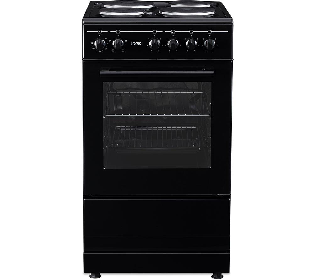 LOGIK LFSE50B25 50 cm Electric Solid Plate Cooker - Black