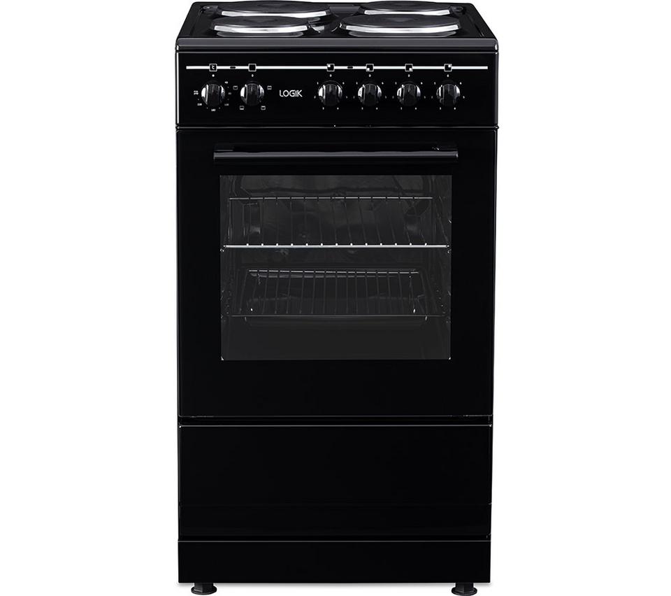 LOGIK LFSE50B25 50 cm Electric Solid Plate Cooker - Black