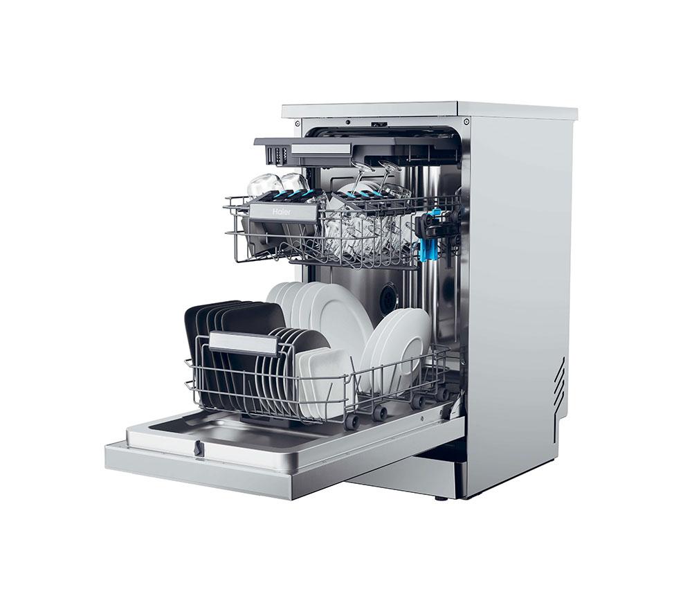 HAIER I Pro Shine XF1C3TB1FX-80 Slimline WiFi-enabled Dishwasher - Silver image number 3 of 13