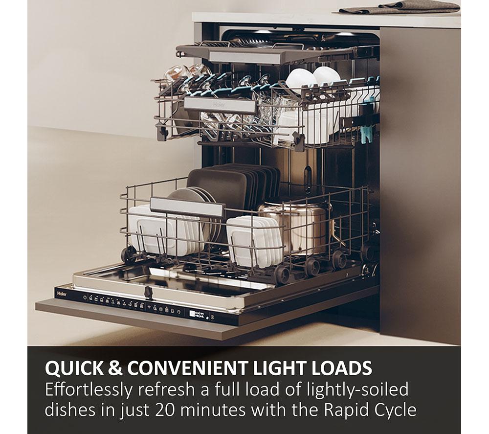 HAIER I Pro Shine XF1C3TB1FX-80 Slimline WiFi-enabled Dishwasher - Silver image number 6 of 13