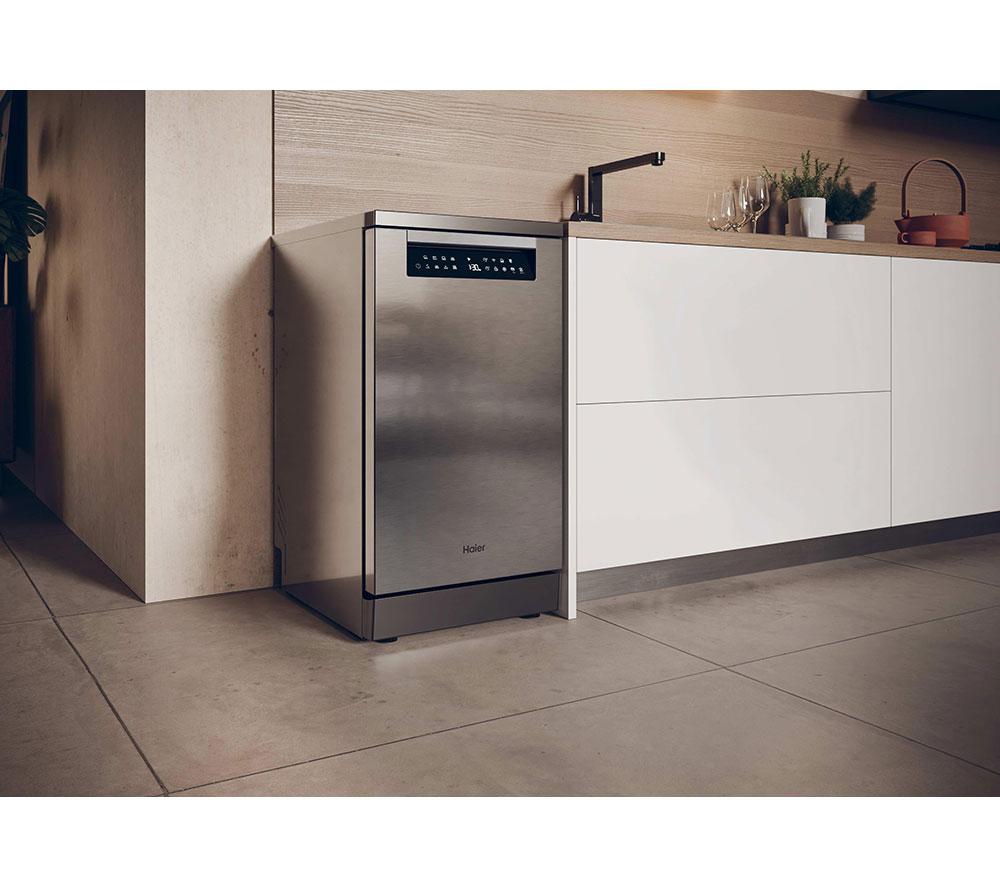 HAIER I Pro Shine XF1C3TB1FX-80 Slimline WiFi-enabled Dishwasher - Silver image number 12 of 13