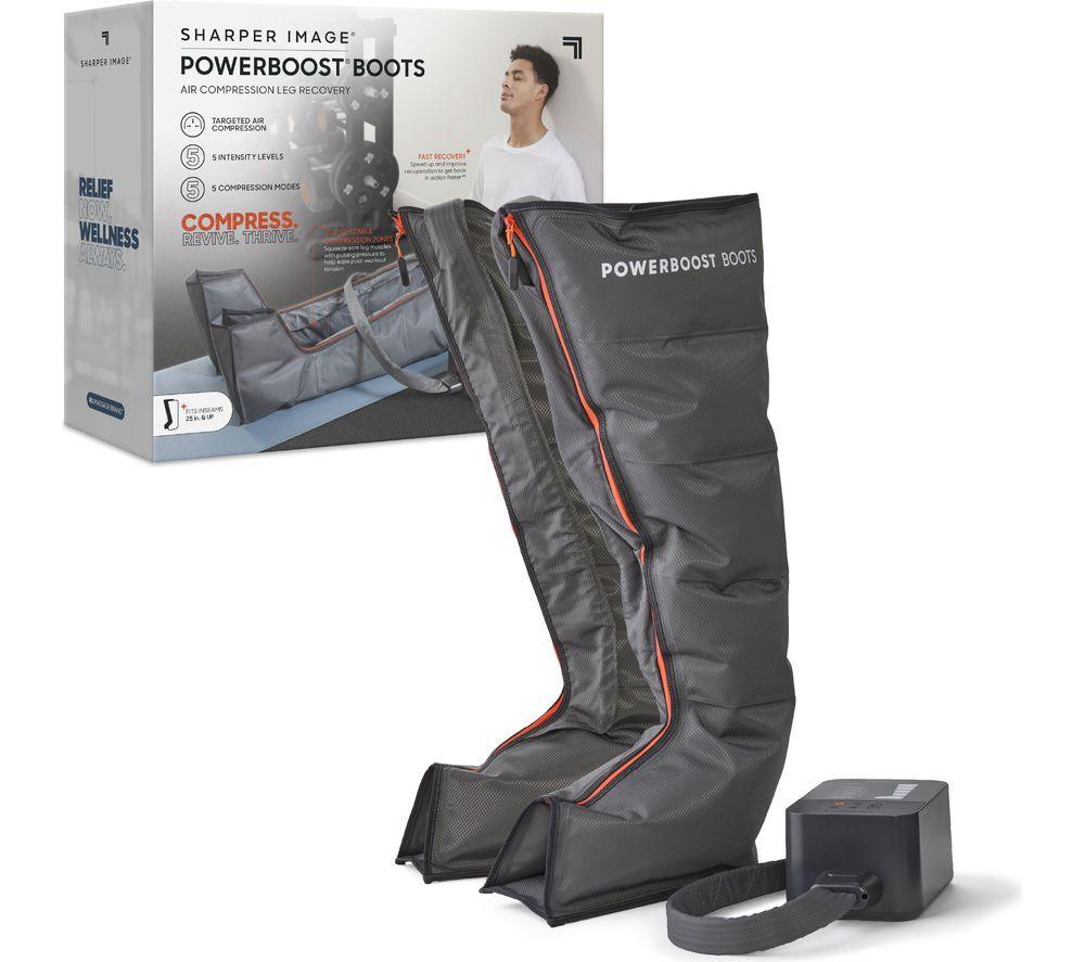 SHARPER IMAGE Powerboost Boots Leg Air Compressor - Black