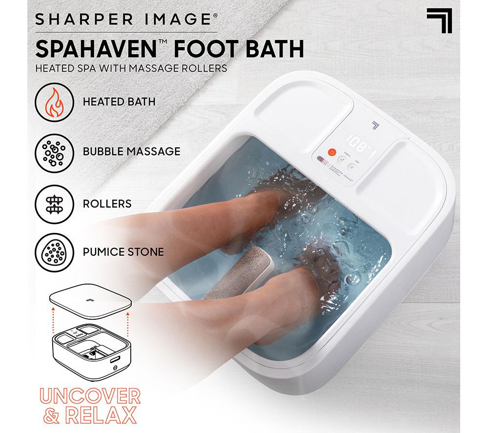 SHARPER IMAGE Foot Bath with Heated Massage - White image number 2 of 6